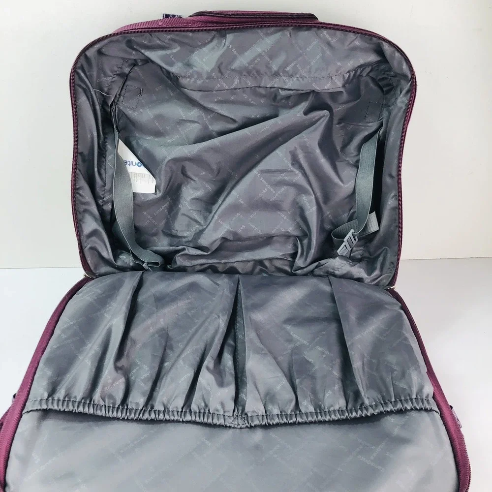 Samsonite Silhouette Carry-On Suitcase Purple 2-Wheel Under Seat Luggage